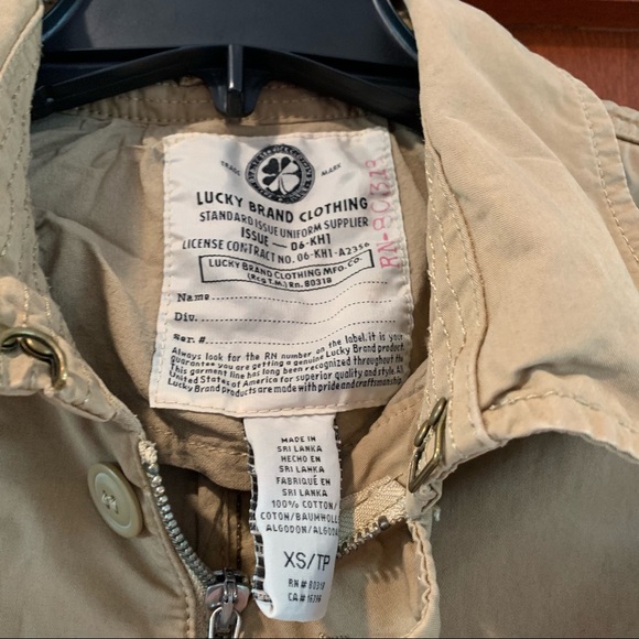 Lucky Brand Canvas Field Khaki Utility Long Jacket - Picture 6 of 7